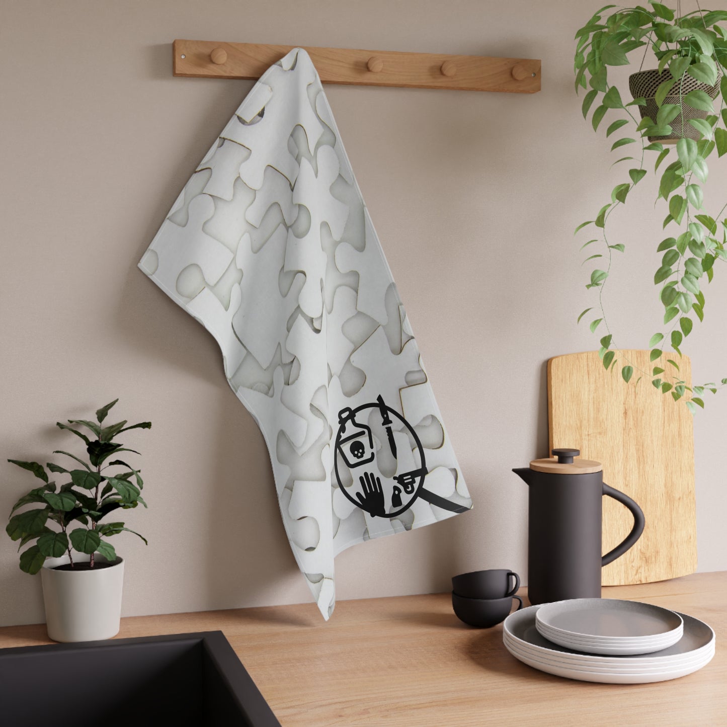 Culinary Crime Solver Tea Towel (cotton, poly)